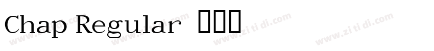 Chap Regular字体转换